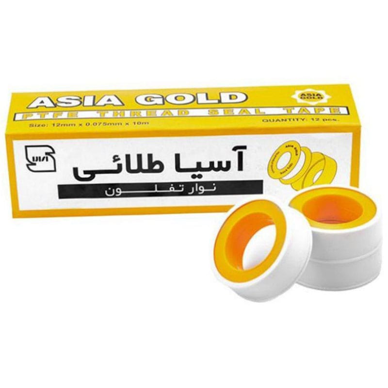 نوار تفلون آسیا طلائی (بسته 12 عددی)